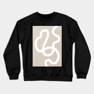 White line, Neutral abstract art Crewneck Sweatshirt